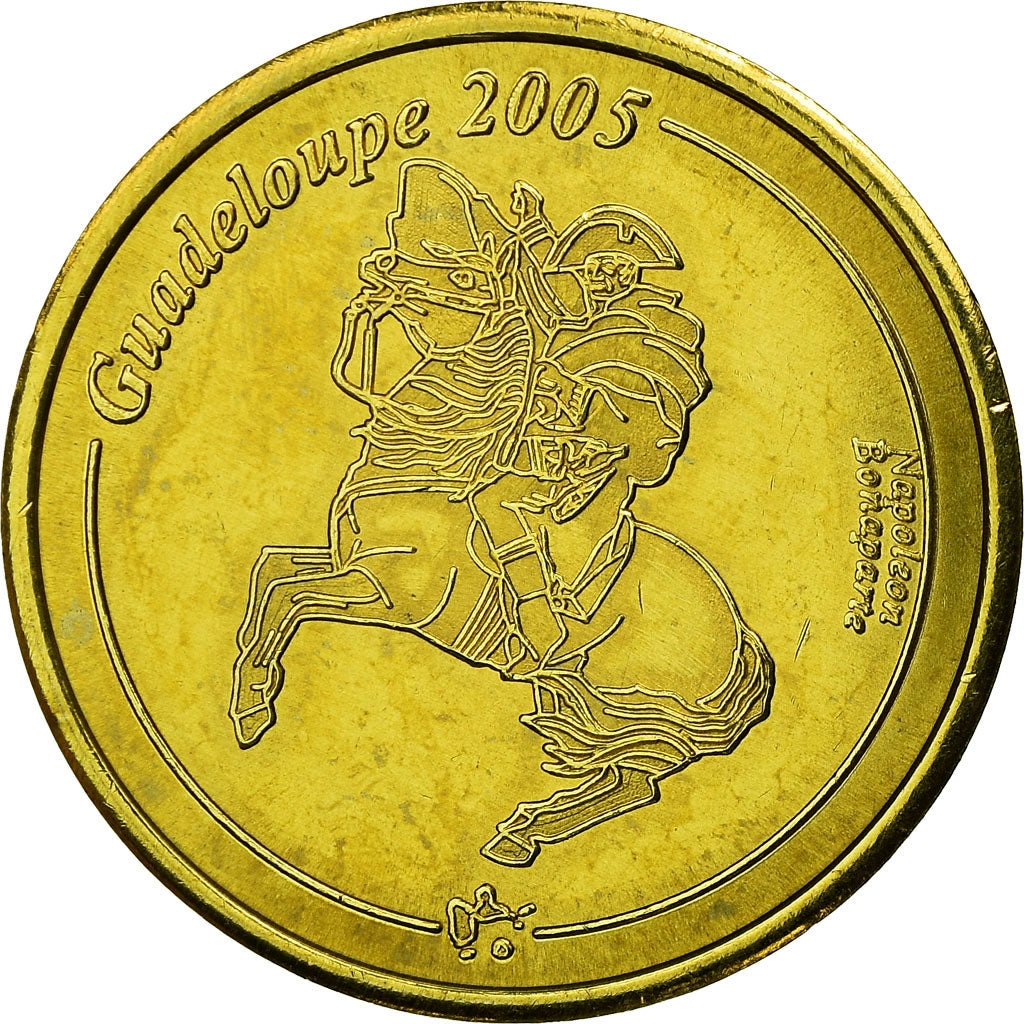 France, Fantasy euro patterns, 50 Euro Cent, Guadeloupe, 2005, SPL, Laiton