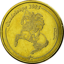 France, Fantasy euro patterns, 50 Euro Cent, Guadeloupe, 2005, SPL, Laiton