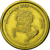 France, Fantasy euro patterns, 10 Euro Cent, Guadeloupe, 2005, MS(63), Brass