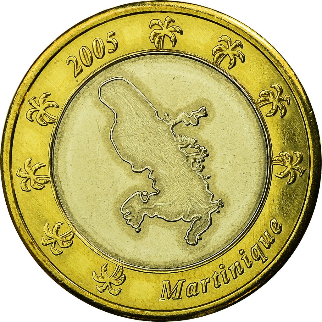 France, Fantasy euro patterns, Euro, Martinique, 2005, SPL, Bi-Metallic