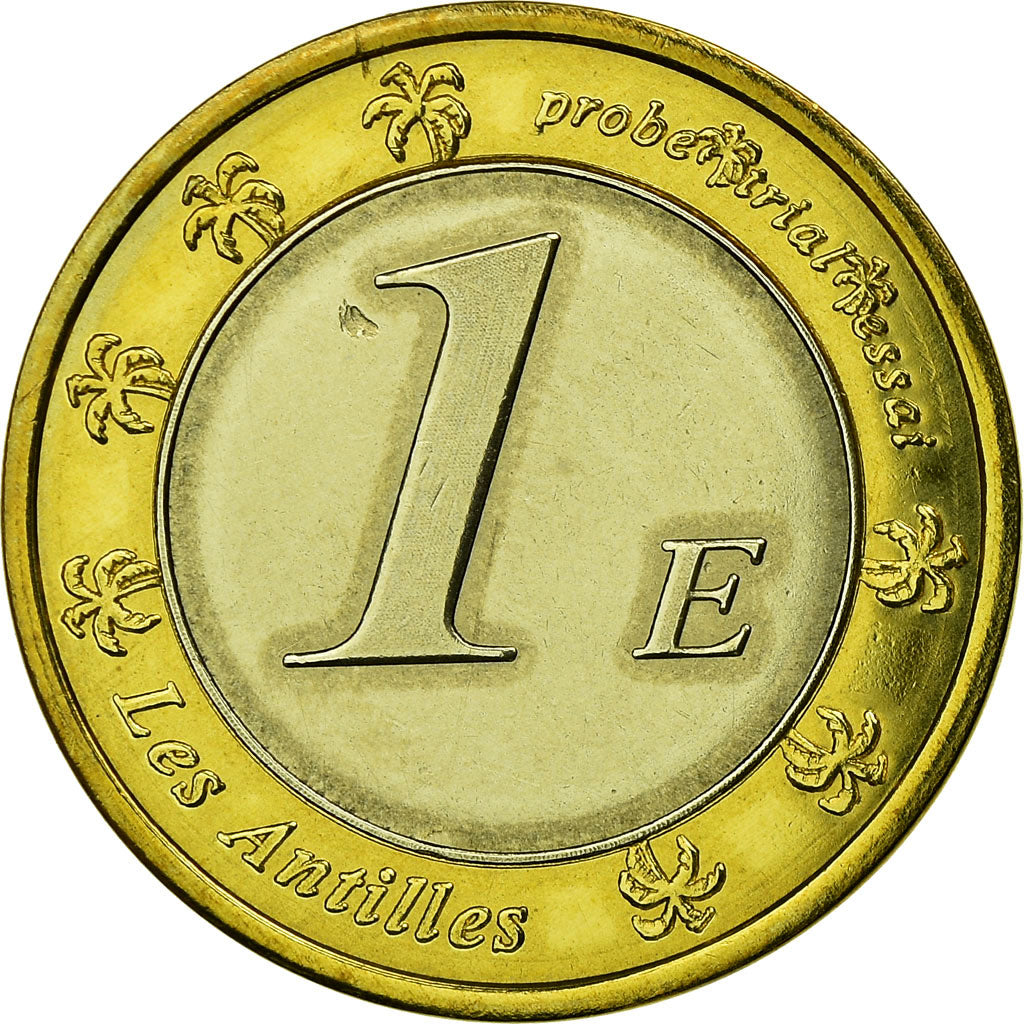 France, Fantasy euro patterns, Euro, Martinique, 2005, SPL, Bi-Metallic