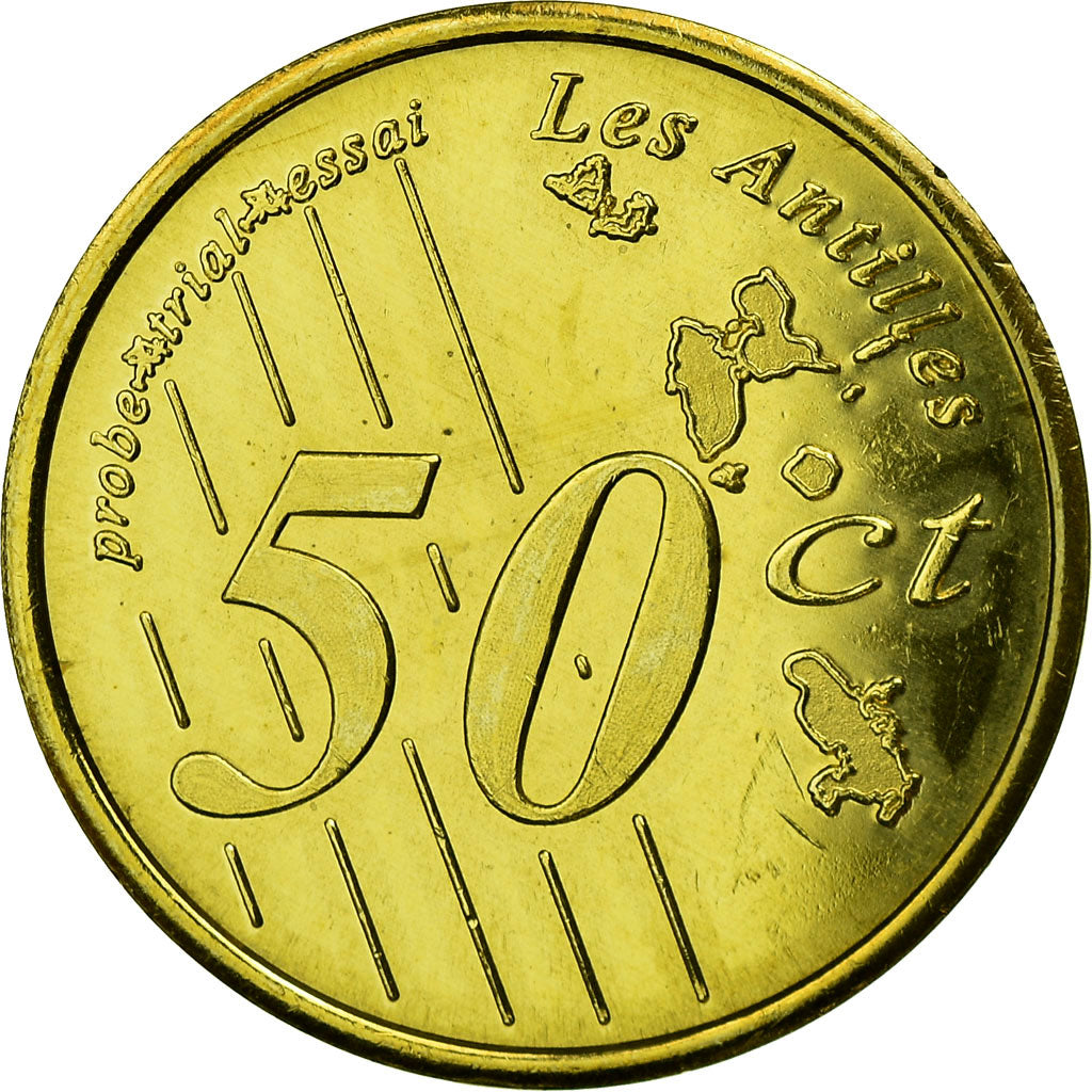 Frankrijk, Fantasy euro patterns, 50 Euro Cent, Martinique, 2005, UNC-, Tin