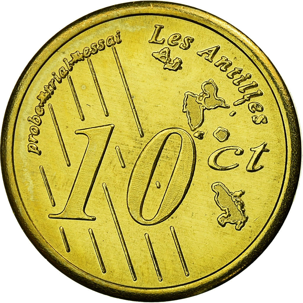 Francia, Fantasy euro patterns, 10 Euro Cent, Martinique, 2005, SPL, Ottone