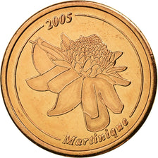 France, Fantasy euro patterns, 5 Euro Cent, Martinique, 2005, MS(63), Copper