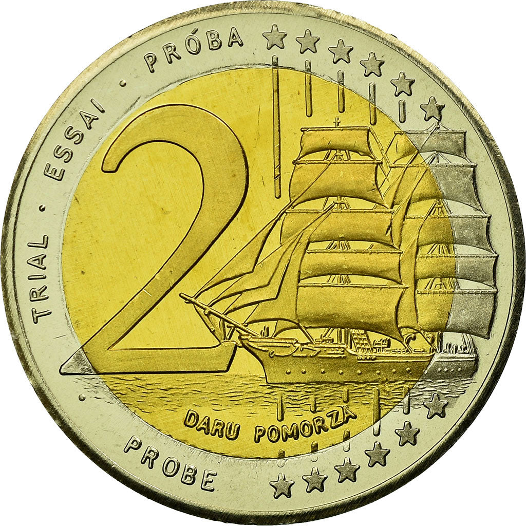 Poland, Fantasy euro patterns, 2 Euro, Jean-Paul II, 2004, MS(63), Bi-Metallic