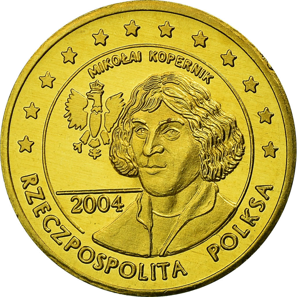 Poland, Fantasy euro patterns, 10 Euro Cent, Nicolas Copernic, 2004, MS(63)