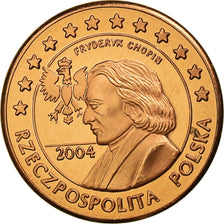 Poland, Fantasy euro patterns, 5 Euro Cent, Frédéric Chopin, 2004, MS(63)