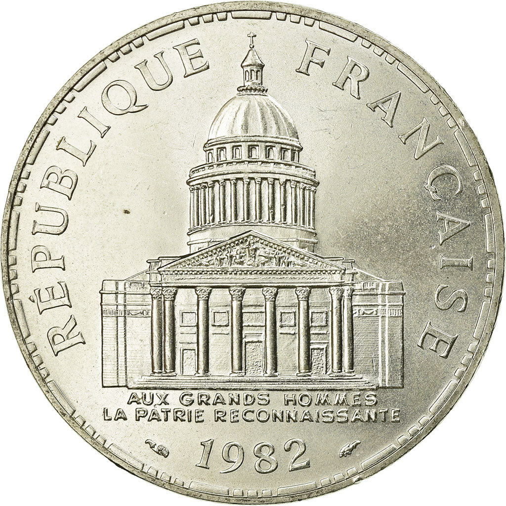 Coin, France, Panthéon, 100 Francs, 1982, Paris, AU(55-58), Silver, KM:951.1