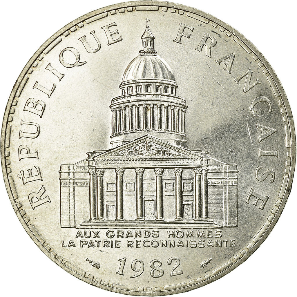 Coin, France, Panthéon, 100 Francs, 1982, Paris, MS(60-62), Silver, KM:951.1