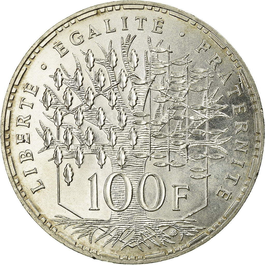 Coin, France, Panthéon, 100 Francs, 1982, Paris, MS(60-62), Silver, KM:951.1
