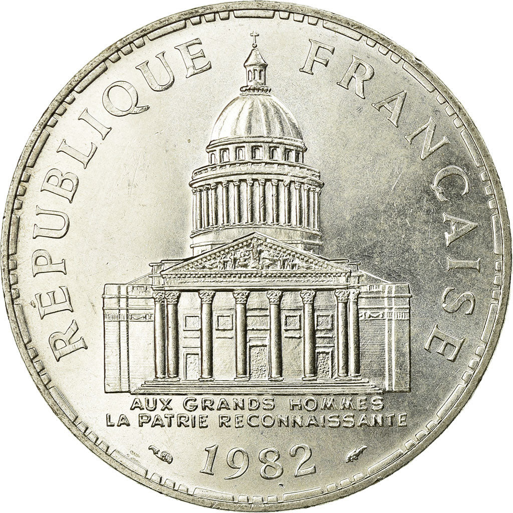Coin, France, Panthéon, 100 Francs, 1982, Paris, MS(60-62), Silver, KM:951.1