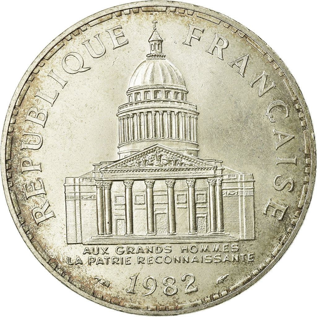 Coin, France, Panthéon, 100 Francs, 1982, Paris, AU(50-53), Silver, KM:951.1