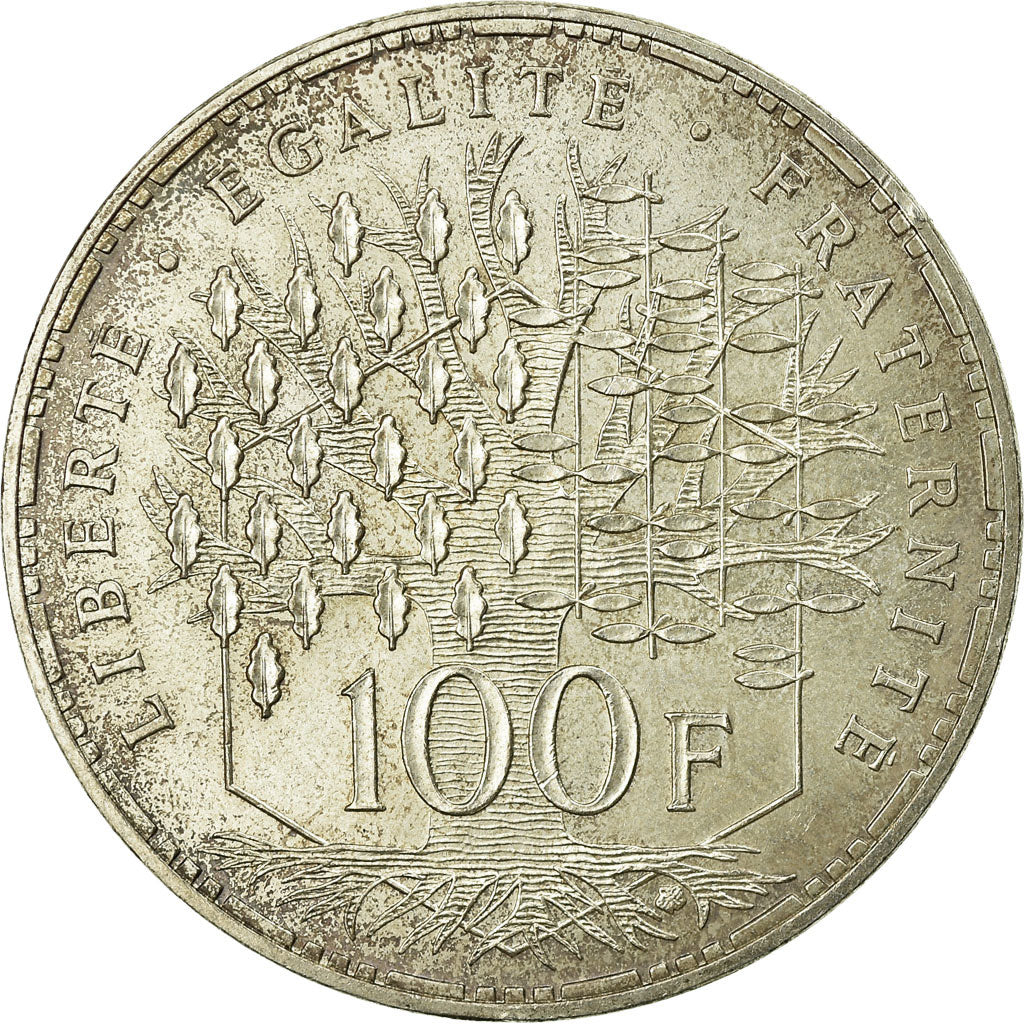 Coin, France, Panthéon, 100 Francs, 1982, Paris, AU(50-53), Silver, KM:951.1