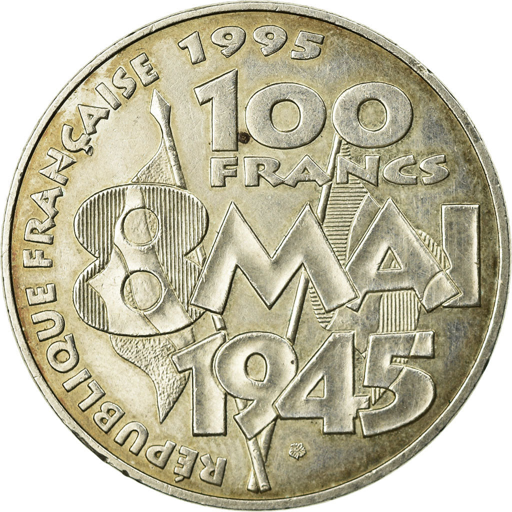 Coin, France, 8 mai 1945, 100 Francs, 1995, EF(40-45), Silver, KM:1116.1