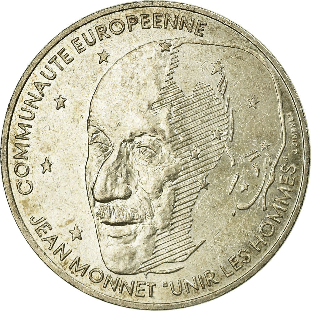Münze, Frankreich, Jean Monnet, 100 Francs, 1992, VZ, Silber, KM:1120