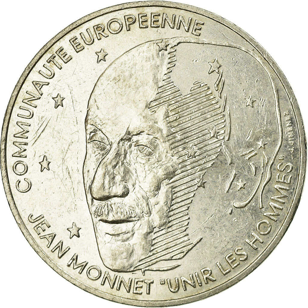 Coin, France, Jean Monnet, 100 Francs, 1992, EF(40-45), Silver, KM:1120