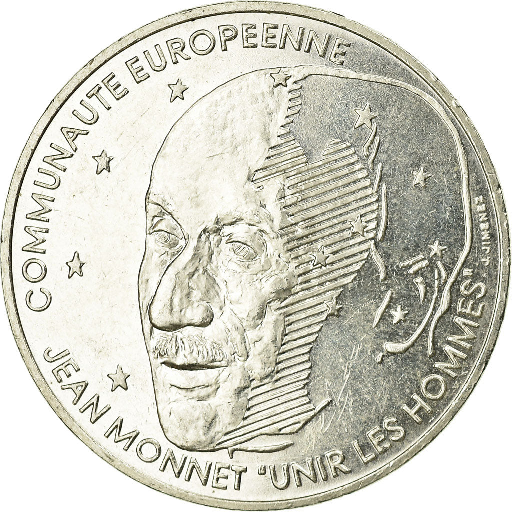 Coin, France, Jean Monnet, 100 Francs, 1992, MS(60-62), Silver, KM:1120