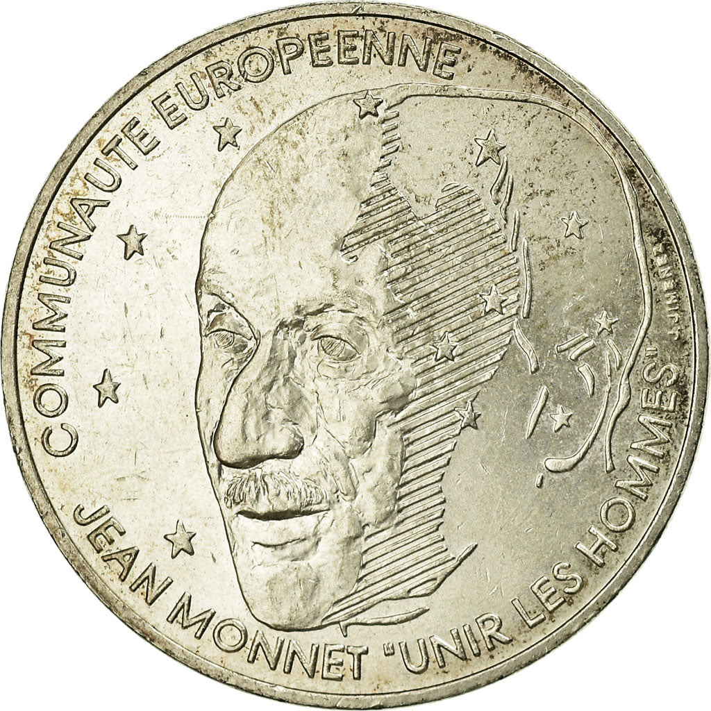 Münze, Frankreich, Jean Monnet, 100 Francs, 1992, VZ, Silber, KM:1120