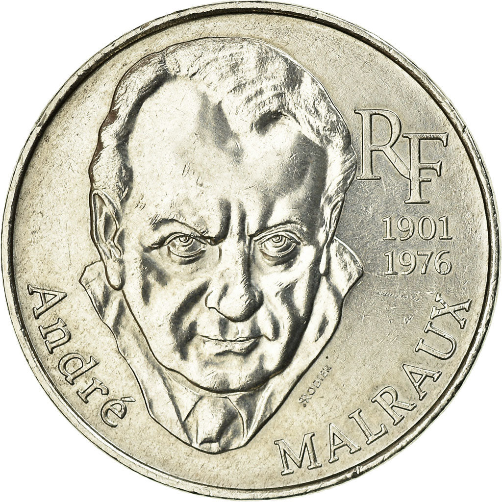 Moneta, Francia, André Malraux, 100 Francs, 1997, SPL, Argento, KM:1188