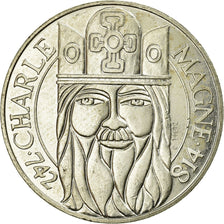 Moneta, Francia, Charlemagne, 100 Francs, 1990, SPL-, Argento, KM:982