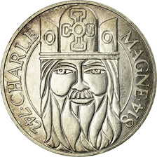 Coin, France, Charlemagne, 100 Francs, 1990, MS(60-62), Silver, KM:982