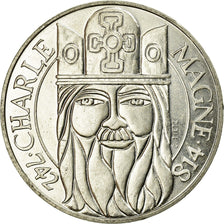Coin, France, Charlemagne, 100 Francs, 1990, MS(60-62), Silver, KM:982