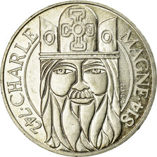 Coin, France, Charlemagne, 100 Francs, 1990, MS(60-62), Silver, KM:982