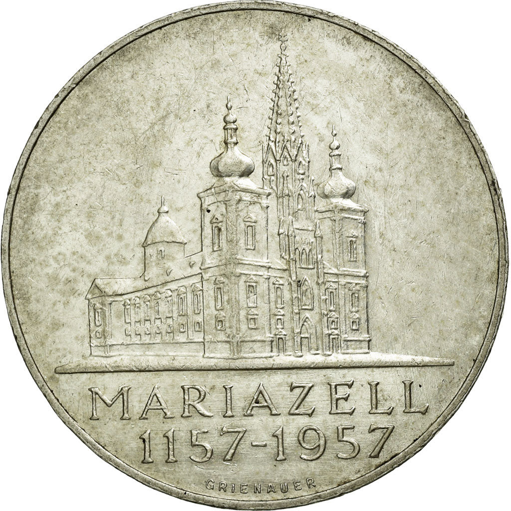 Coin, Austria, 25 Schilling, 1957, AU(50-53), Silver, KM:2883