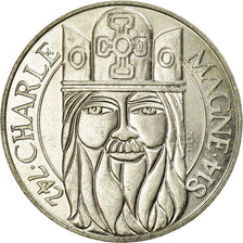 Coin, France, Charlemagne, 100 Francs, 1990, MS(60-62), Silver, KM:982