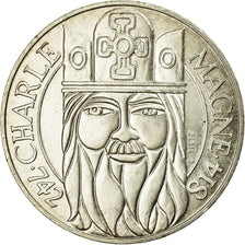 Münze, Frankreich, Charlemagne, 100 Francs, 1990, VZ, Silber, KM:982