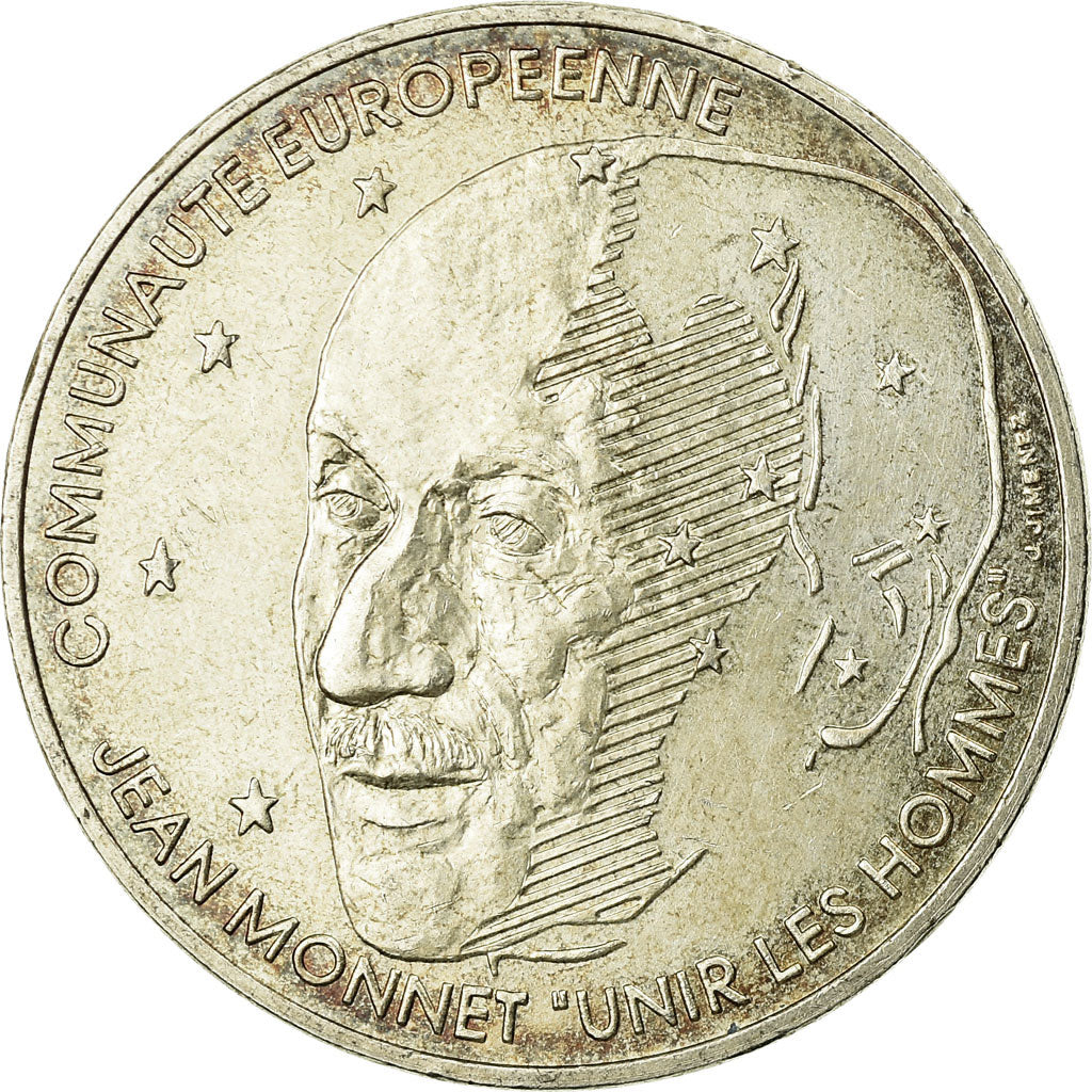 Coin, France, Jean Monnet, 100 Francs, 1992, AU(50-53), Silver, KM:1120