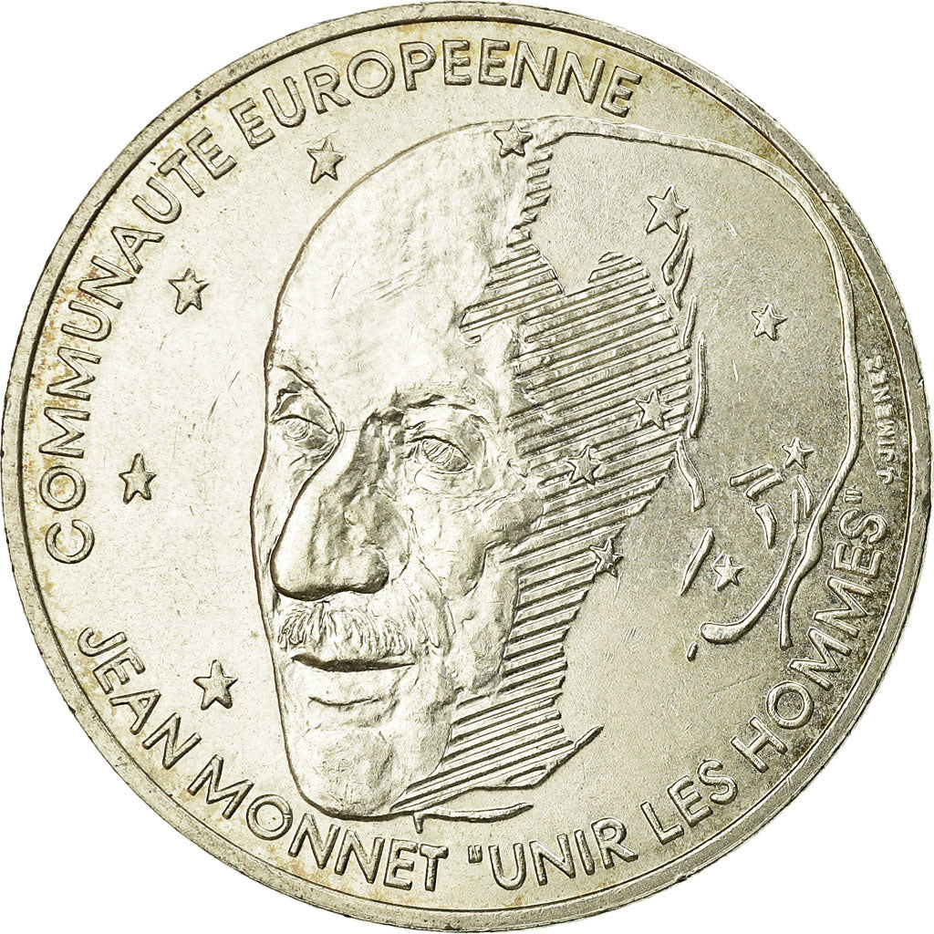 Coin, France, Jean Monnet, 100 Francs, 1992, MS(60-62), Silver, KM:1120