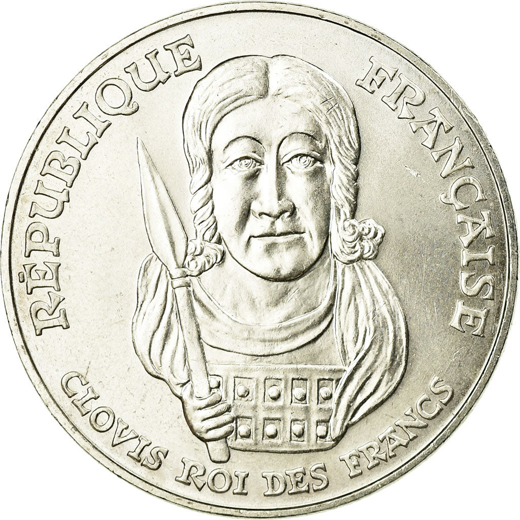 Coin, France, Clovis, 100 Francs, 1996, MS(60-62), Silver, KM:1180