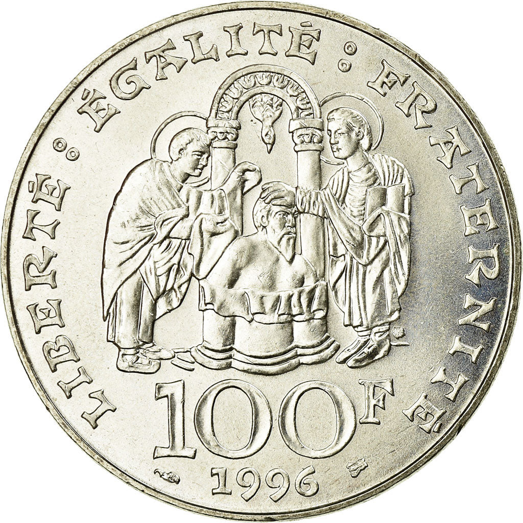 Coin, France, Clovis, 100 Francs, 1996, MS(63), Silver, KM:1180