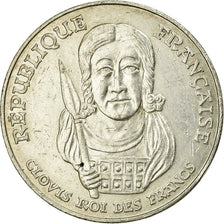 Coin, France, Clovis, 100 Francs, 1996, AU(50-53), Silver, KM:1180, Gadoury:953