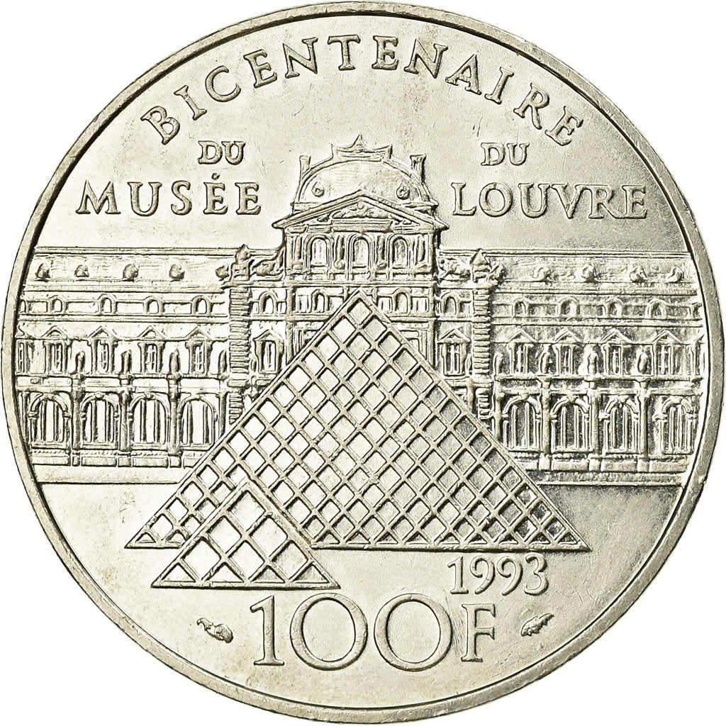 Coin, France, Liberté guidant le peuple, 100 Francs, 1993, MS(60-62), Silver