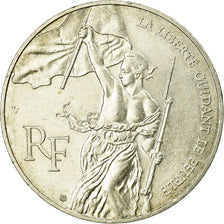 Moeda, França, Liberté guidant le peuple, 100 Francs, 1993, AU(55-58), Prata