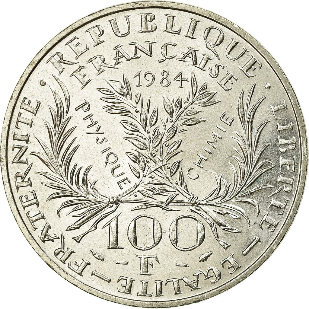 Coin, France, Marie Curie, 100 Francs, 1984, MS(63), Silver, KM:955, Gadoury:899