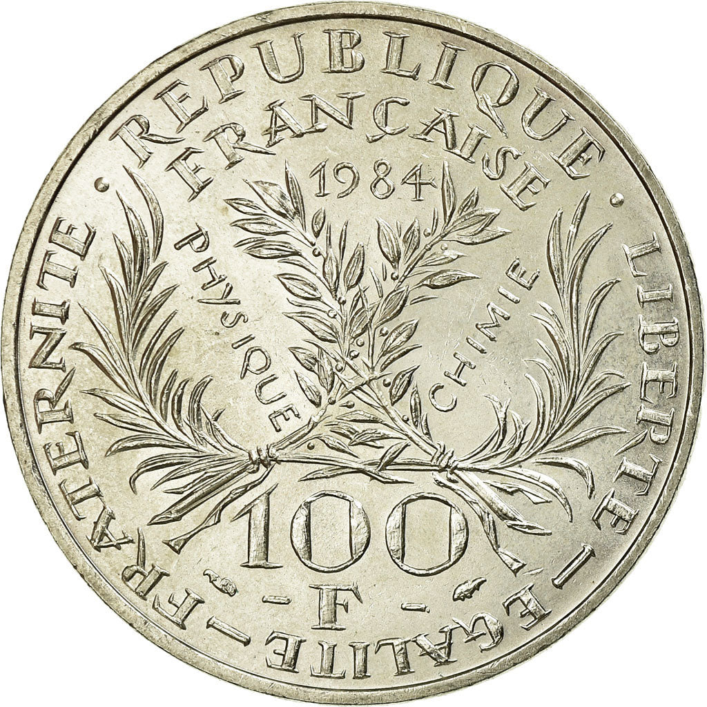 Moneta, Francja, Marie Curie, 100 Francs, 1984, MS(63), Srebro, KM:955