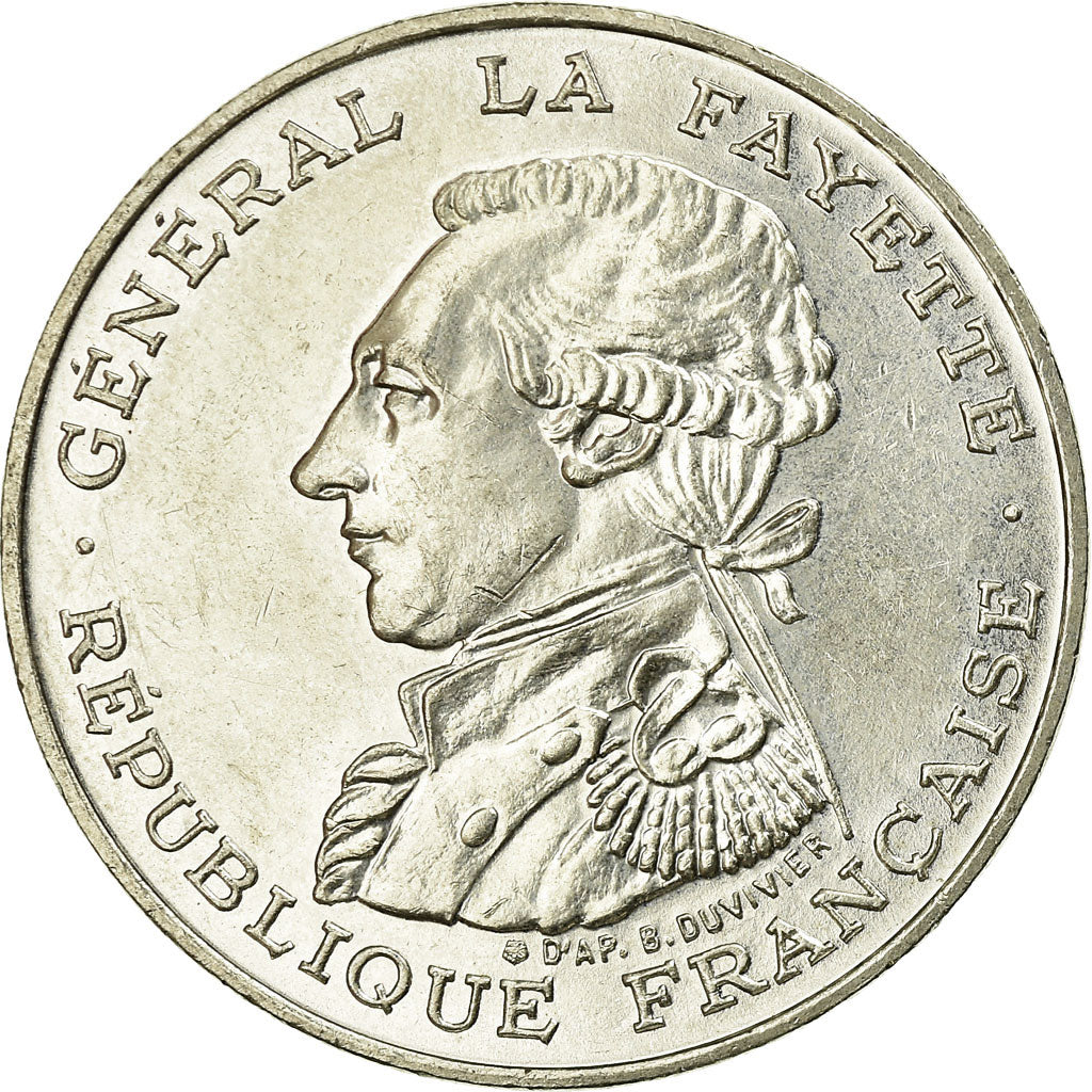 Coin, France, Lafayette, 100 Francs, 1987, MS(60-62), Silver, KM:962