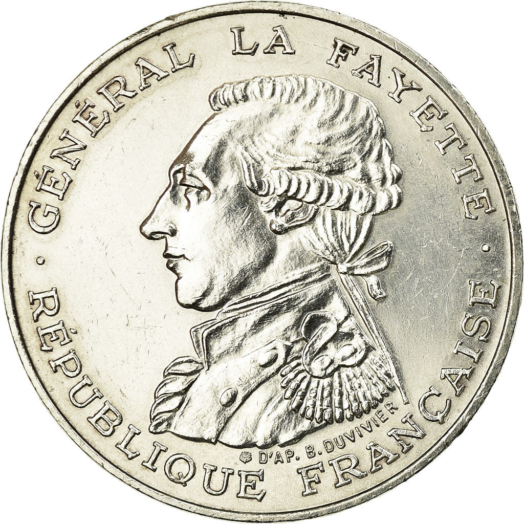 Coin, France, Lafayette, 100 Francs, 1987, MS(60-62), Silver, KM:962