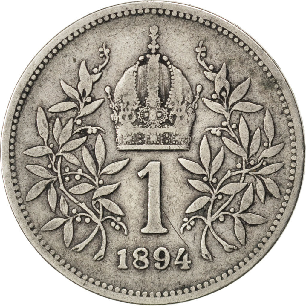 AUSTRIA, Corona, 1894, KM #2804, AU(50-53), Silver, 23, 4.85