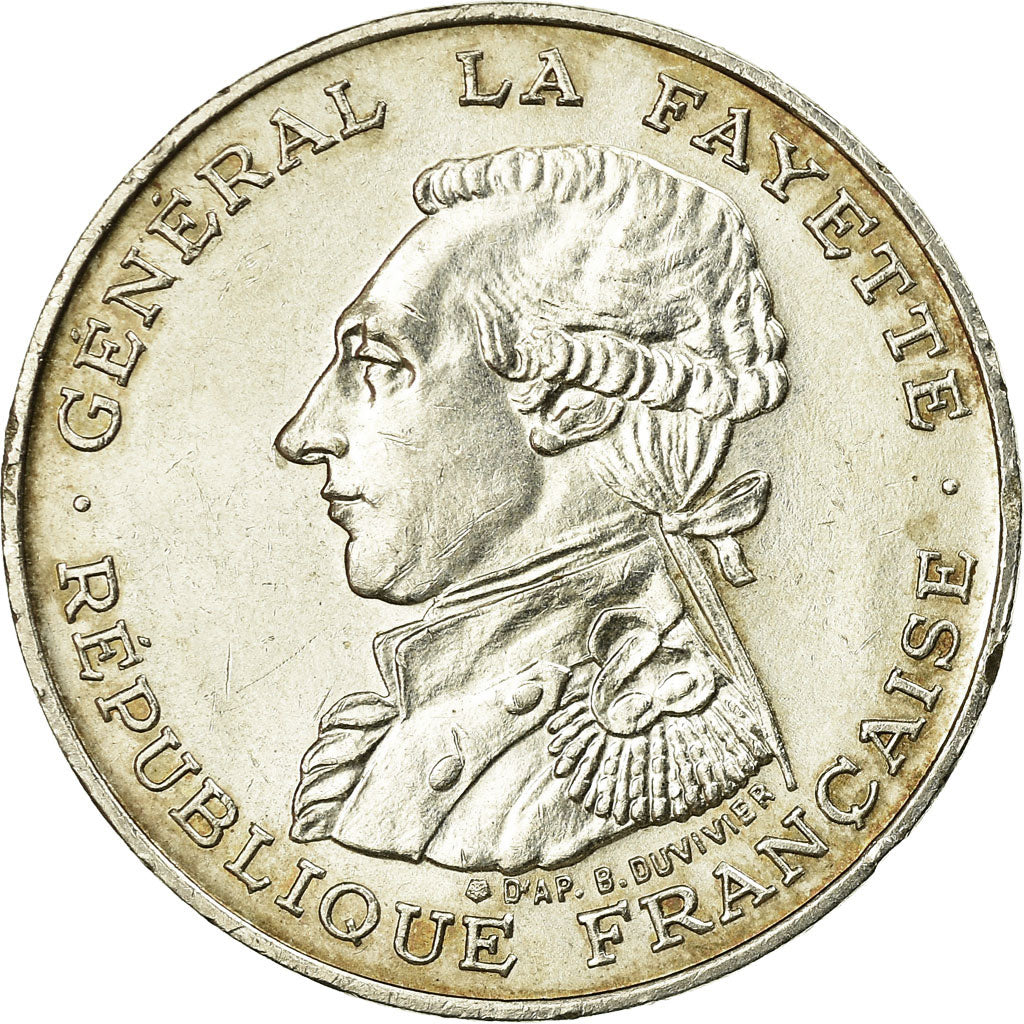 Coin, France, Lafayette, 100 Francs, 1987, EF(40-45), Silver, KM:962