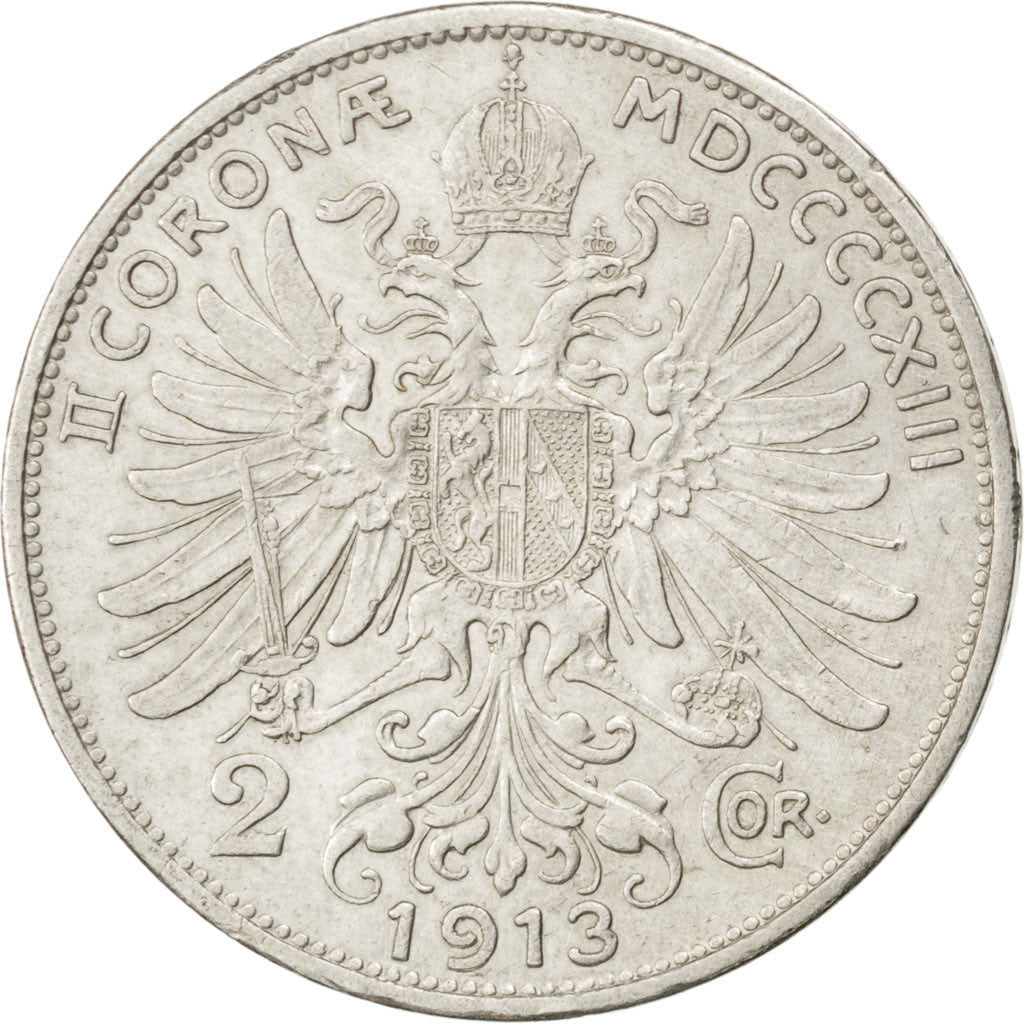 AUSTRIA, Corona, 1913, KM #2820, AU(50-53), Silver, 9.95