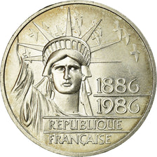 Coin, France, Statue de la Liberté, 100 Francs, 1986, MS(60-62), Silver