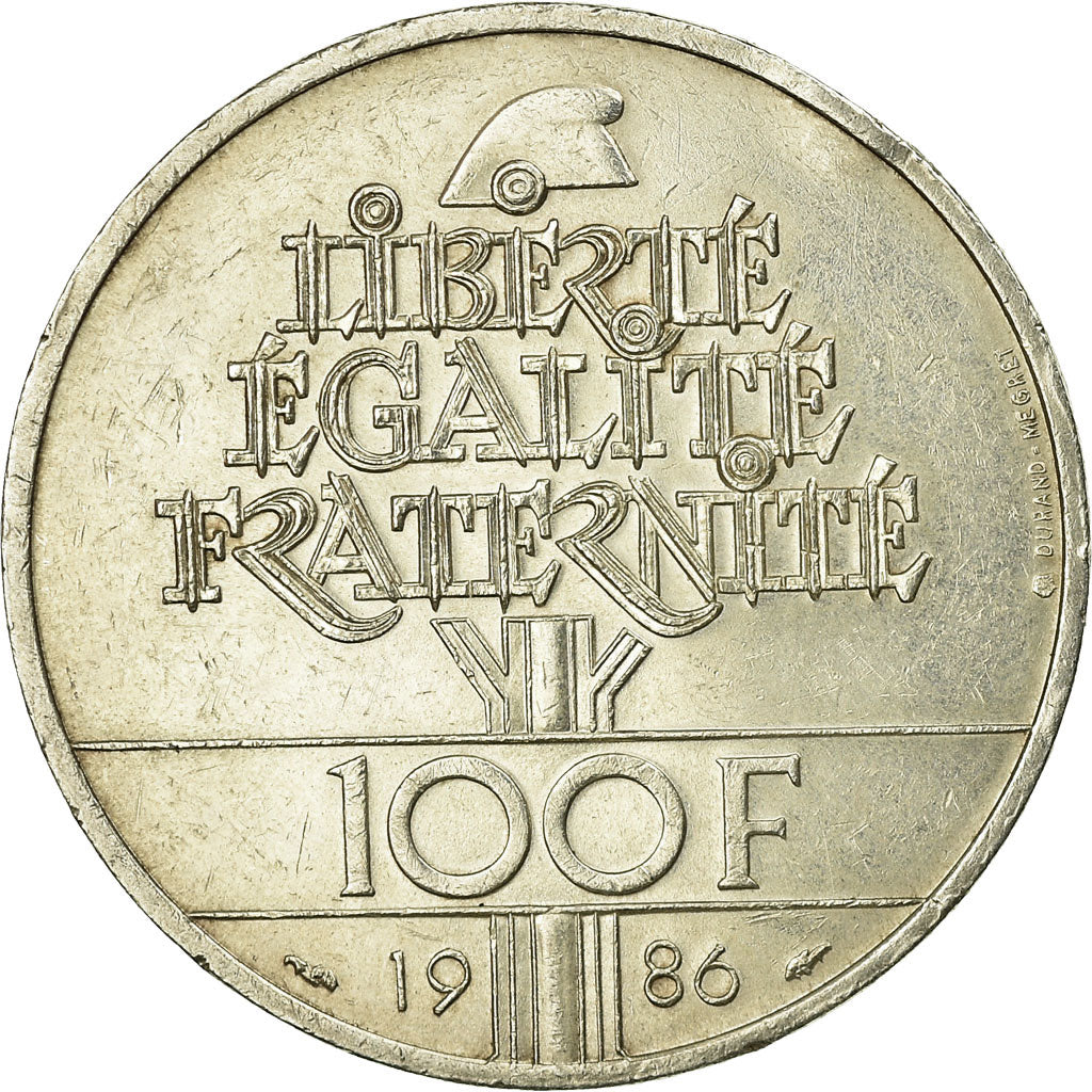 Münze, Frankreich, Statue de la Liberté, 100 Francs, 1986, VZ, Silber, KM:960