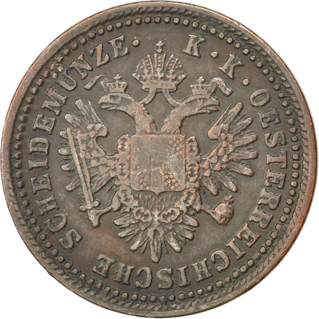 Coin, Austria, Franz Joseph I, Kreuzer, 1851, Vienne, EF(40-45), Copper, KM:2185