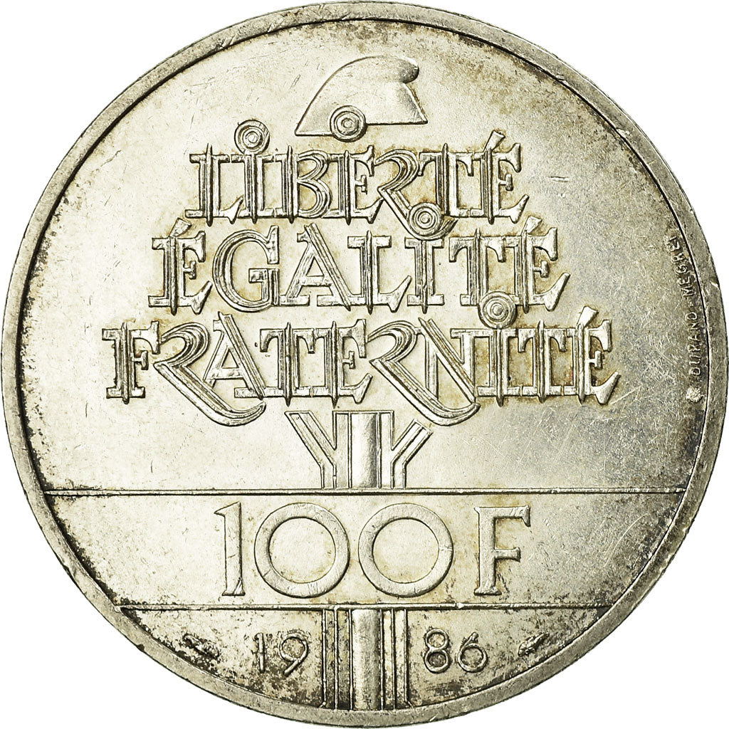 Monnaie, France, Statue de la Liberté, 100 Francs, 1986, TTB, Argent
