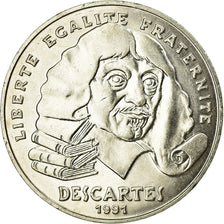 Coin, France, Descartes, 100 Francs, 1991, MS(63), Silver, KM:996