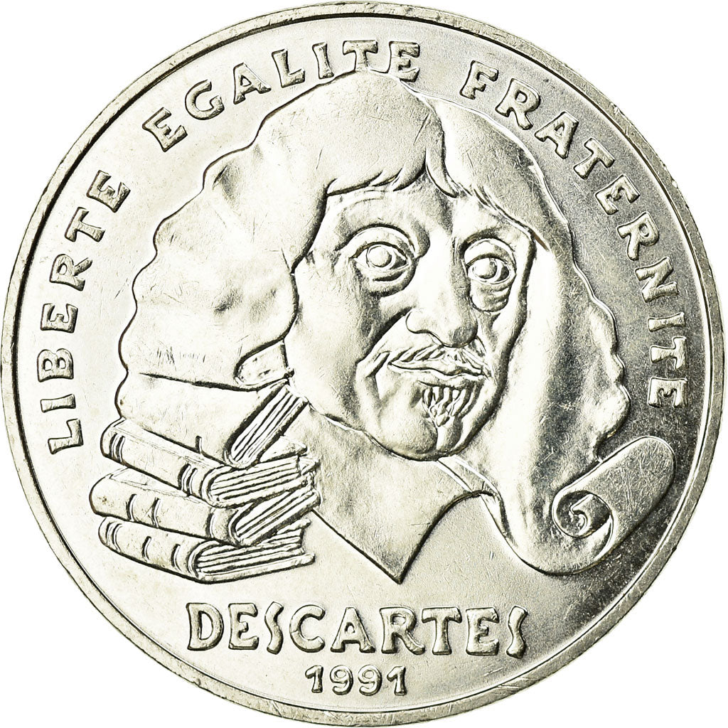 Monnaie, France, Descartes, 100 Francs, 1991, SUP+, Argent, KM:996